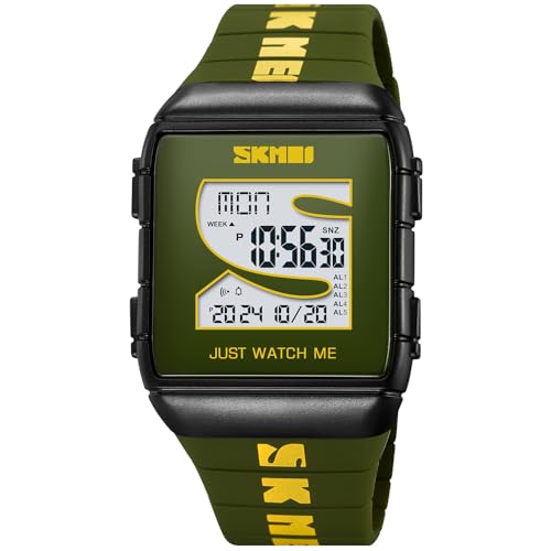 Unisex Waterproof Digital Watch Casual Electronic Wristwatch Stylish Sport Streetwear Silicone Strap 2 Time Alarm Chronograph Outdoor Sport Fitness Daily Wear Lightweight Wristwatch for Men Women Teens2