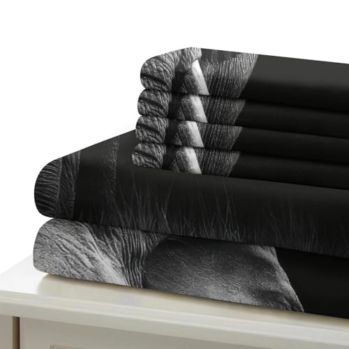 Housse couette éléphant impression 3D microfibre zippée King size - 6