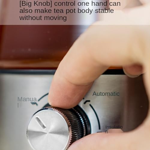 Tetera eléctrica de vidrio 1.2L 600W con infusor y control de temperatura miniatura 4