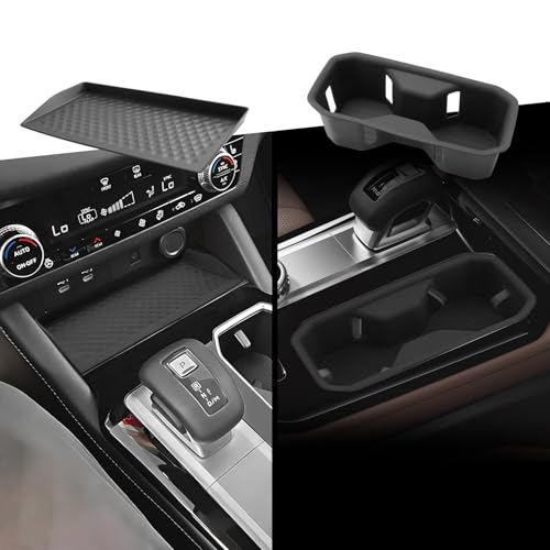 Image of CDEFG 2PCS for 2025 2026 Mitsubishi Outlander Center Console Cup Holder Organizer Insert TPE & Center Console Wireless Charing Pad Silicone Mat Accessories-FIT Fuel-Powered