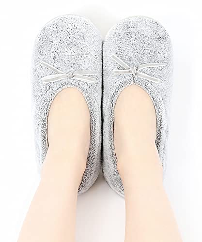 Image of Panda Bros Women's Ballerina Slipper Socks - One Pair Anti-Skid Comfy Warm Ballet Style House Slippers for Indoor Home, Winter, Wedding, and Birthday Gifts for Women