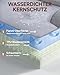 KSIIA Orthopädisches Hundebett Grosse Hunde, Hundekorb Bezug abnehmbar waschbar, Hundesofa Wasserdicht mit Rand, rutschfeste Unterseite, Grau, 88x55x15cm