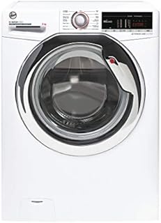 Hoover H-Wash 300 H3WS495TACE Free Standing Washing Machine, WiFi Connected, 9KG, 1400 rpm, White with Chrome door