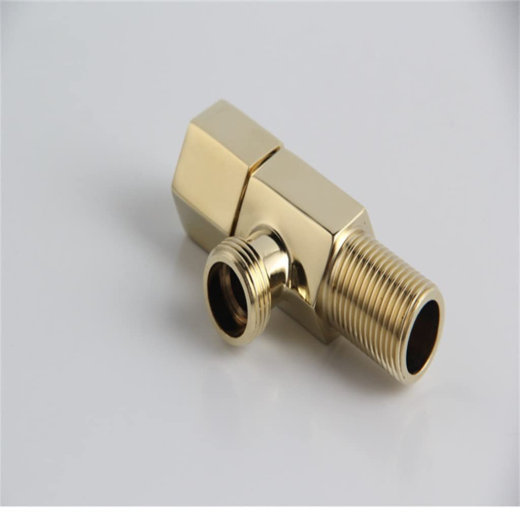 Edelstahlventil Duschventil 1/2" Gold-Eckventil Messing WC-Dreieckventil Allgemeiner Badezimmer-Wasserstopp-Winkel