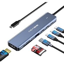ACASIS USB C Hub to HDMI,10Gbps USBC Hub Multiport Adapter with 4K@60HZ HDMI,2*USB-C,1*USB-A,PD 100W,SD/TF Card Reader,7-in-1 USBC Splitter Adapter for MacBook, Mac mini,Laptop