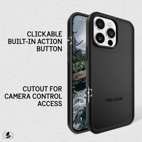 Image of Pelican Protector iPhone 16 Pro Max Case - Rugged MagSafe Phone Case -Black