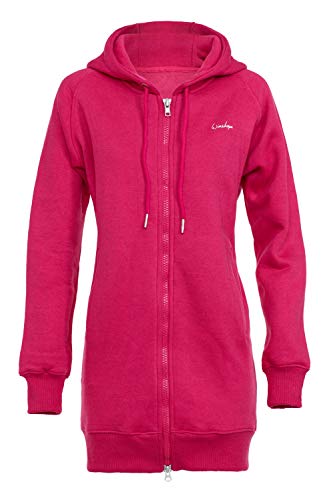 Winshape Damen Lange, kuschelige Hoodie-Jacke J006 mit 2-Wege-Zipper...