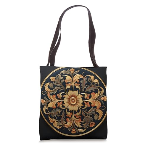 Bolsa Tote con Arte Folklórico Tradicional Noruego miniatura 1