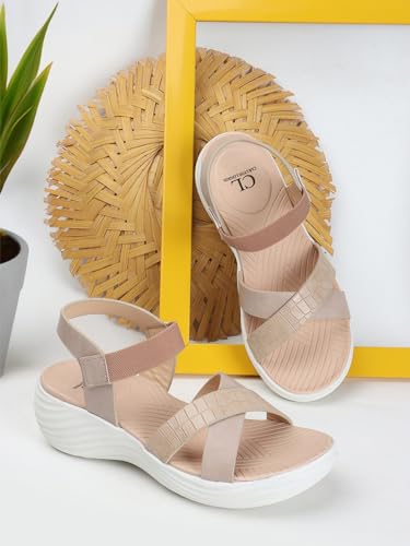 Image of Carlton London women's Lightweight Comfort Wedge Heel Slingback Sandals