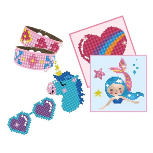 Bandai Dotzies Art Kit Mermaid, Diamond Art for Kids Arts and Crafts, Including 6 Fun Activities - Image 3