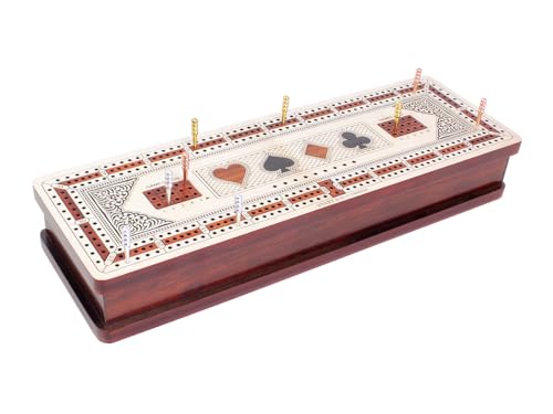 House of Cribbage - Tablero de Cribbage continuo 3 pistas en madera miniatura 3