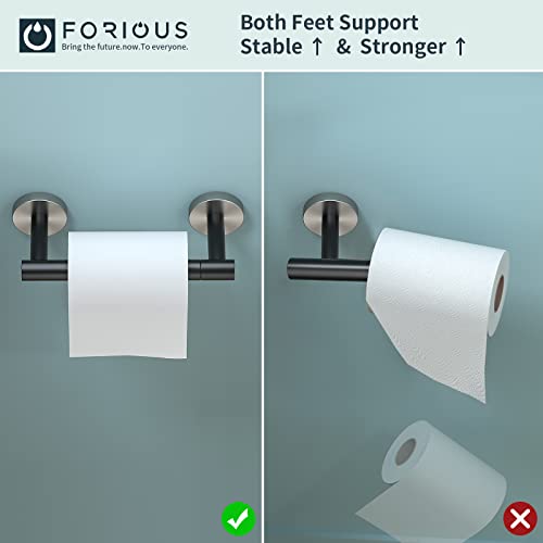image for FORIOUS Toilet Paper Holder Wall Mount, Stainless Steel Rustproof Doub