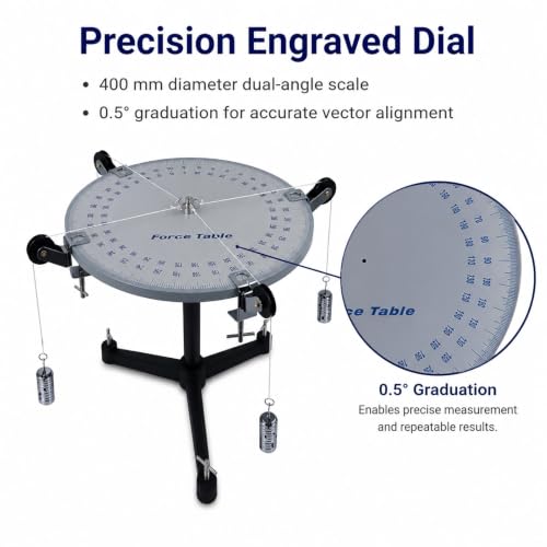 Mesa de fuerza de precisión para resolver problemas de experimentos de equilibrio vectorial 4