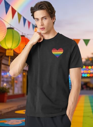 Image of Ithalt Pride Tank Top for Women LGBT Rainbow Flag Shirt Love Heart Graphic Tee Lesbian Gay Pride Sleeveless Vest