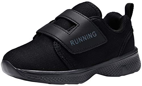 Toddler/Little Kid Boys Girls Lightweight Breathable Sneakers Strap Athletic Running Walking Sports Shoes All Black Size 4