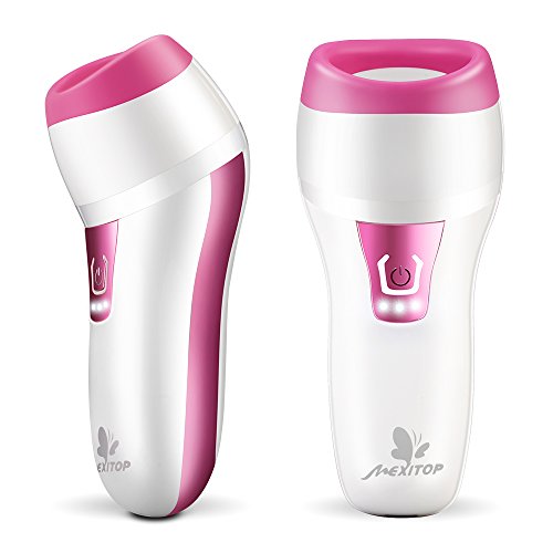 Lip Plumper Device â€“ Mexitop Automatic Fuller Lip Plumper Enhancer, Intelligent Pause Function, USB Charging, Portable Hand-size, 3 Different Suction, 2 Styles +Bonus Sponge Protection Pad (Rose Red)