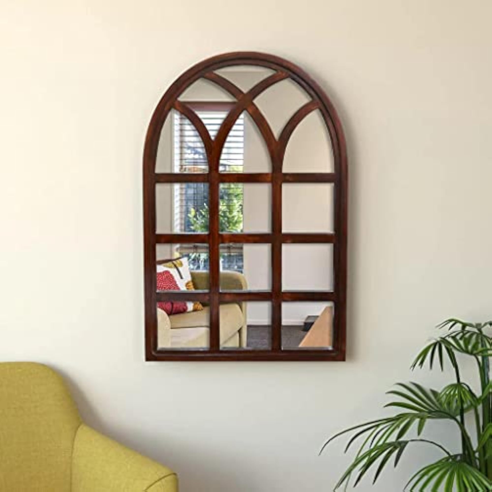 Large Arch Decorative Wall Mirror Frame, Solid Hard Wood
