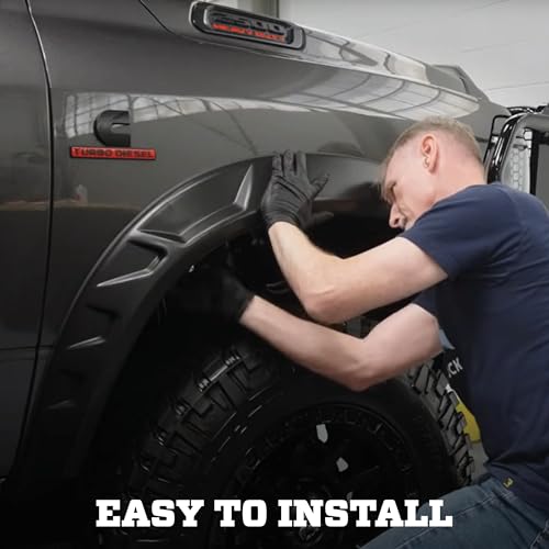 Image of Husky Liners Fender Flares DRT Style | Fits 2019-2026 Dodge Ram 2500 /3500 | Front & Rear, 4-pc Black - 2805938