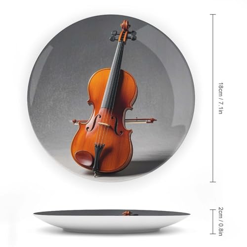 Plato decorativo de porcelana hueso Cello Model Kit 7 pulg miniatura 2