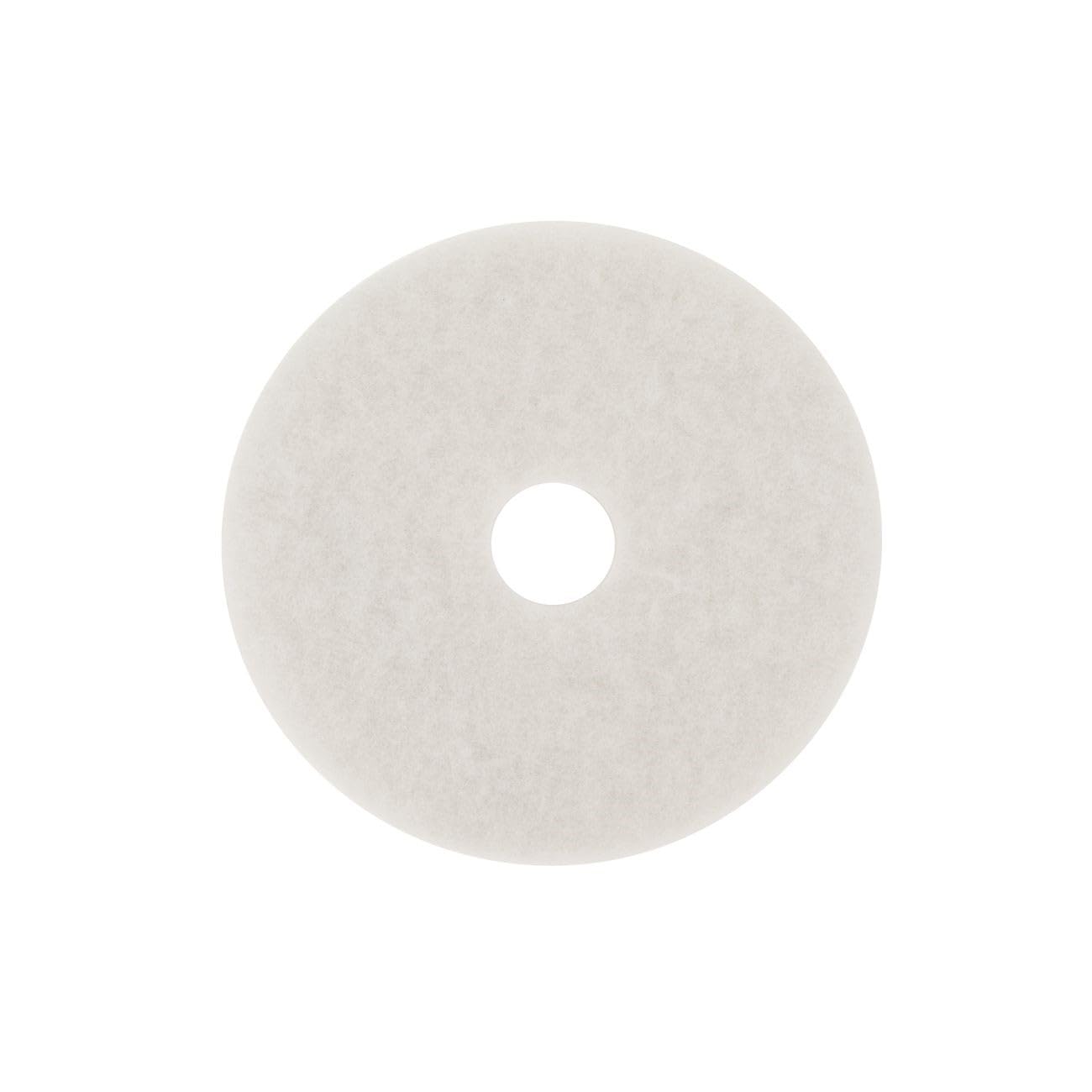 3 M blanco Super polaco Pad 4100, suelo Pad, máquina uso (funda de 5), 25.40 cm, blanco, 5