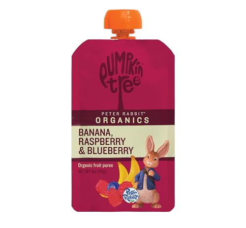 Peter Rabbit Organics Baby Raspberry Banana Blueberry, 4 oz