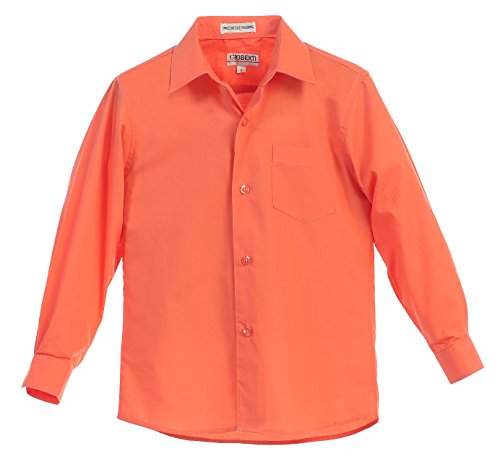 Image of Gioberti Boys Long Sleeve Solid Dress Shirt