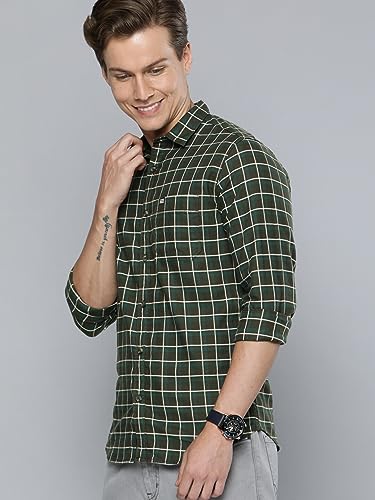 Image of The Indian Garage Co Men Cotton Slim Fit Shirt