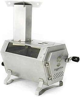 Outdoor Wood Stove, Burning Stove, Portable Camping Wood Stove, Removable Windproof Wood Stove, Suitable for Outdoor Camping, Traveling(Silver)