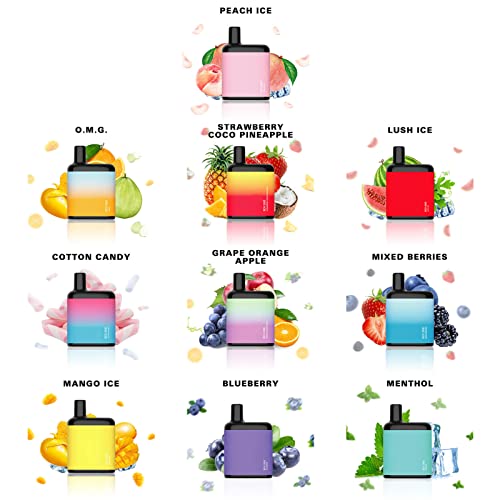 CREPUSCOLO E Zigarette, Einweg Vape 3500 Puff 450mAh Type-C Wiederaufladbar, Shisha Vape Fruchtgeschmack(Blaubeere… – Bild 5