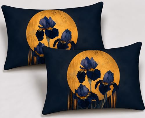 Image of 7D Digital Printed King Size Bedsheet | 240TC Premium Cotton Feel Microfiber with 2 Pillow Covers | Soft Breathable & Wrinkle Free Bedding Set | (Navy Blue, King Size-225x250CM)