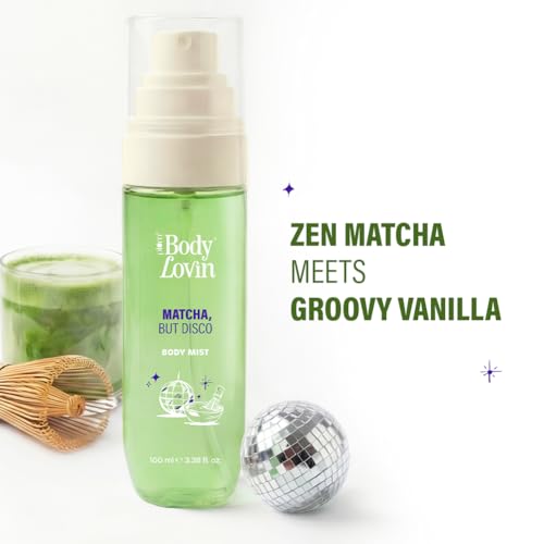 Image of Plum BodyLovin' Matcha, But Disco Body Mist | Zen Matcha Meets Groovy Vanilla | Long-Lasting | Lactonic Matcha Fragrance | With Notes Of Matcha, Lactonic & Creamy Vanilla | 100 ml