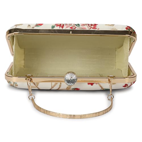 Image of LONGING TO BUY Hand Crafted Designer Box Clutch - Zari Embroidery For Women