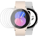 Tobfit [5 Pack] Glass Screen Protector for Samsung Galaxy Watch 6 40mm / Galaxy Watch 5 40mm / Galaxy Watch 4 40mm, Full Coverage Tempered Glass Protective Film Anti Scratch Bubble Free HD Clear Face Cover