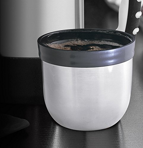 Thermos The Rock Vacuum Insulated 1 Liter Beverage Bottle, Stainless Steel/Black, 1.1 Quart (2510Tri2) #TOP2