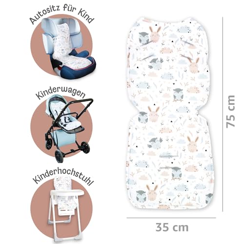 CYBEX Sommer-Sitzauflage Fr Alle Kinderwagen & Buggys  Atmungsaktiv Wei  Buggy Beezy Zubehr
