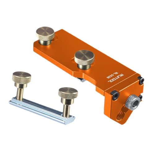 Generic Aluminum Profile Tapping Guide with Multi-Slider Doweling Jig Setup, Orange Generic Aluminum Profile Tapping Guide with Multi-Slider Doweling Jig Setup, Orange
