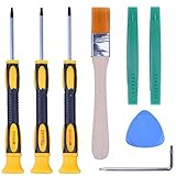 Paquete: 1 destornillador T6, 1 destornillador T8, 1 destornillador T10, 1 cepillo de limpieza, 1 herramienta de palanca triangular, 2 herramientas de palanca de doble punta, 1 llave inglesa.
