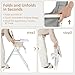 INFANS Baby High Chair, Quick Folding Portable Highchair for Babies and Toddlers with Adjustable Footrest Removable Dishwasher Tray PU Seat, Compact Highchairs for Baby Age 6-36 Months