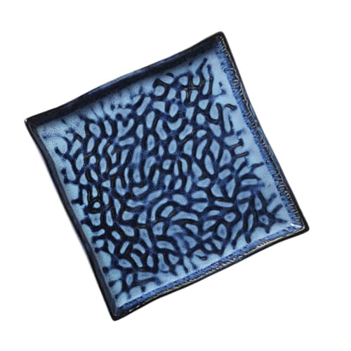 Plato rectangular de cerámica 24.6 cm para sushi miniatura 1