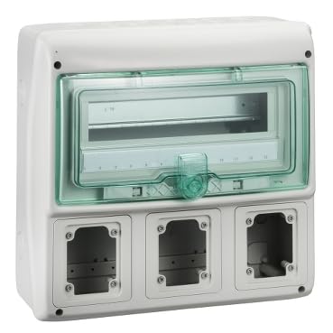 Coffret étanche pour prises IEC Mureva Schneider Electric - 1 rangée - 13 modules - 3 ouvertures