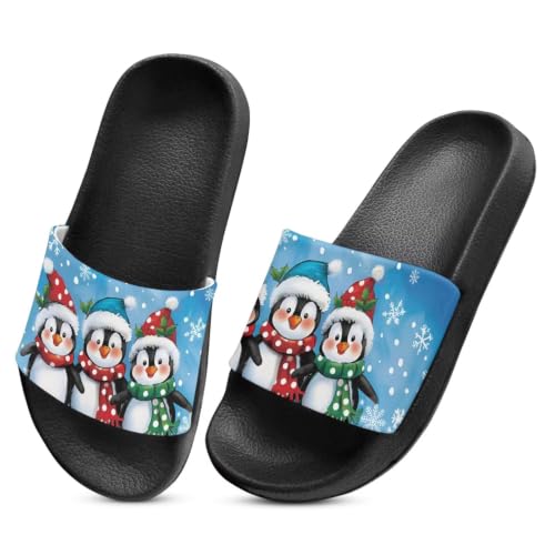 Image of Unisex Slides for Girls Boys Comfortable Slippers Slides Non-slip Shower Shoes House Fashion Thick for Indoor & Outdoor Gifts