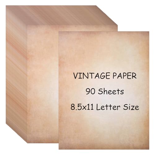 90 Sheets Vintage Paper, 8.5