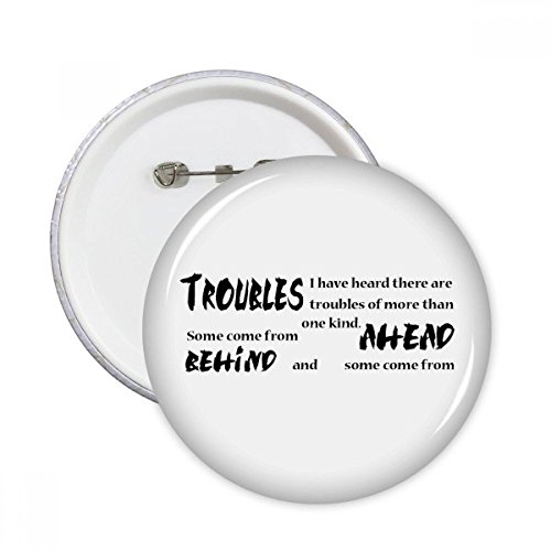 Bouton rond badge pins DIYthinker citations citation multicolore pour vêtements lot de 5 pièces XXL