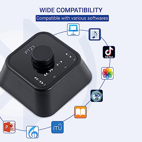 Wireless Page Turner Pedal, Rechargeable Music Page Turner, Bluetooth Foot Pedal Page Turner, for Phones and Tablets (Black) - Image 3