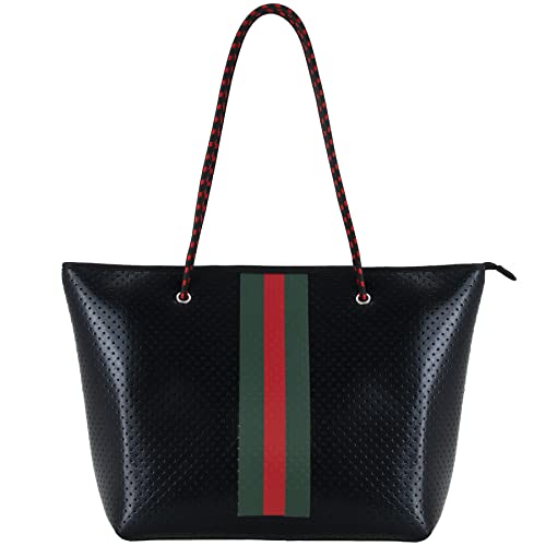 QOGiR Bolsa de praia multiuso de neoprene com bolso interno com zíper