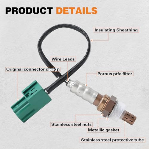 Sensor de Oxígeno 4Pcs para Xterra Frontier Pathfinder 4.0L miniatura 5