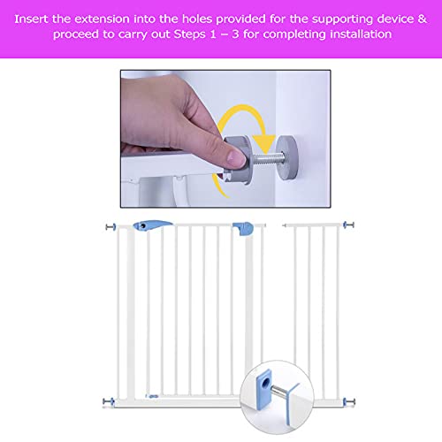 Image of Safe-O-Kid - 20CM Safety Gate Extension /Barricade Baby Safety Metal Extension with One Year Warranty
