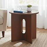 chairus Table d’Appoint Ronde en MDF, Bout de Canapé de Salon, Table Basse en Bois pour...