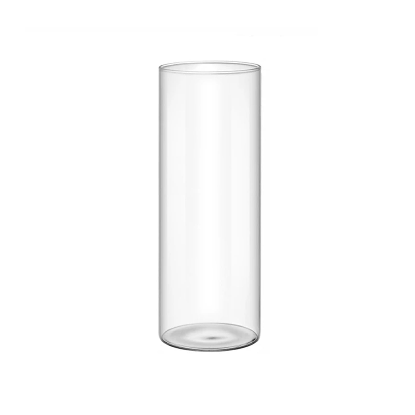 Vase Clear Glass Vase Cylinders For Centerpieces Weddings Party(18cm high)