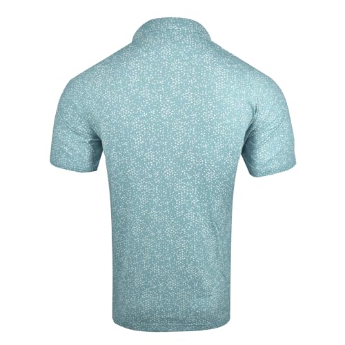 Callaway Golf All-Over Chev Printed Polo Aquifer Large Blue miniatura 3